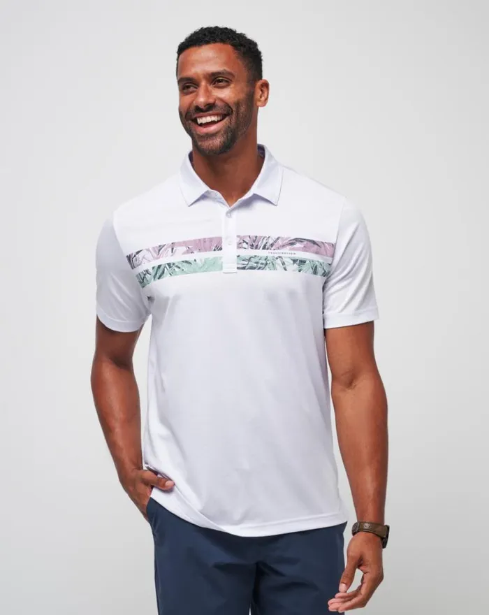 Men SAND SHAKER POLO White TravisMathew Polos