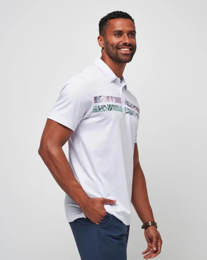 Men SAND SHAKER POLO White TravisMathew Polos