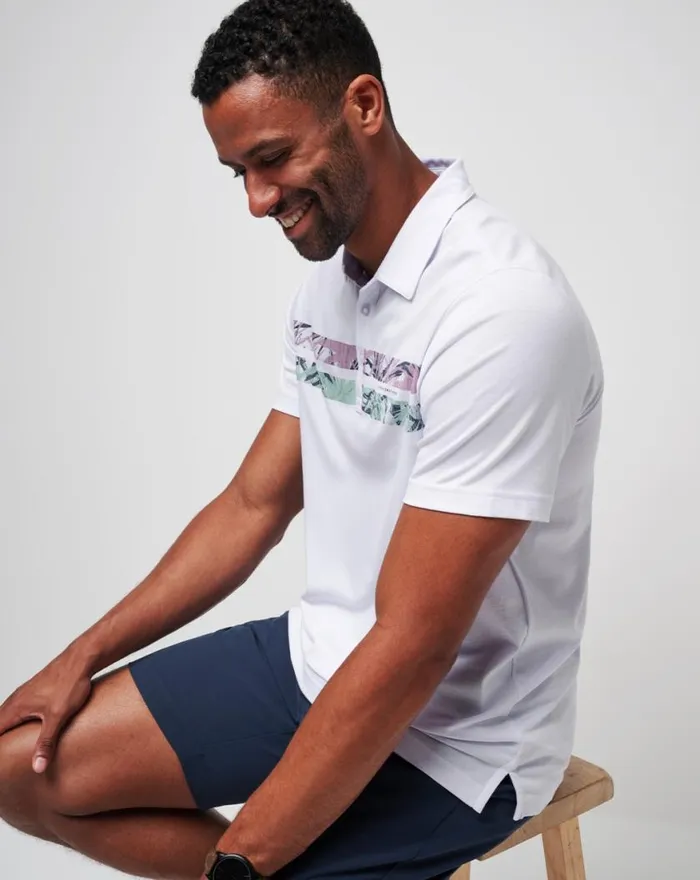 Men SAND SHAKER POLO White TravisMathew Polos