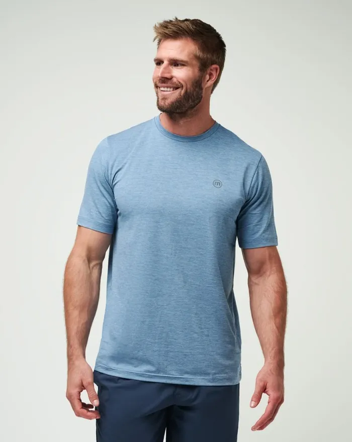 Men SCENIC VISTA ACTIVE TEE Heather Copen Blue TravisMathew Tees