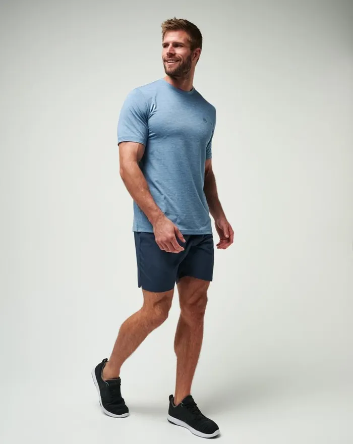 Men SCENIC VISTA ACTIVE TEE Heather Copen Blue TravisMathew Tees