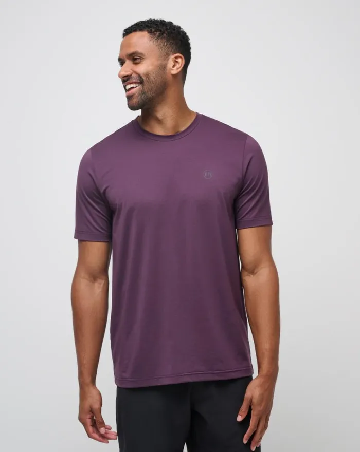 Men SCENIC VISTA ACTIVE TEE Plum TravisMathew Tees