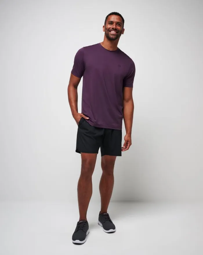 Men SCENIC VISTA ACTIVE TEE Plum TravisMathew Tees