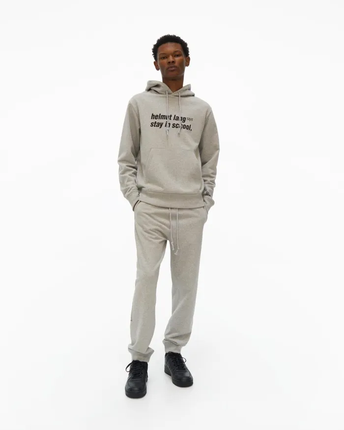 Men School Hoodie Vapor Heather Helmut Lang Sweatshirts