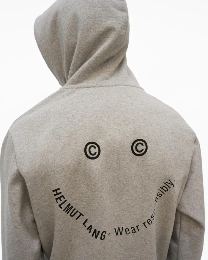Men School Hoodie Vapor Heather Helmut Lang Sweatshirts