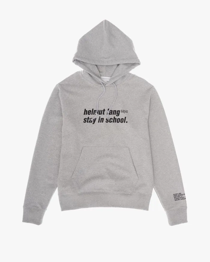Men School Hoodie Vapor Heather Helmut Lang Sweatshirts