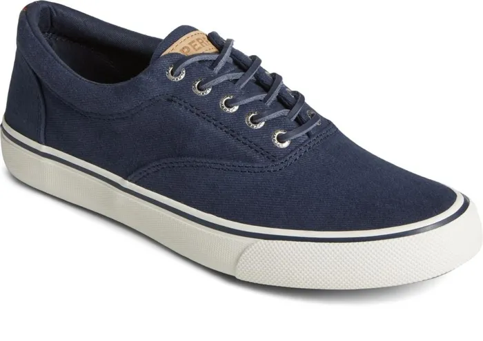 Men SeaCycled Striper II CVO Textile Sneaker Navy Sperry Sneakers Men SeaCycled Striper II CVO Textile Sneaker Navy Sperry Sneakers