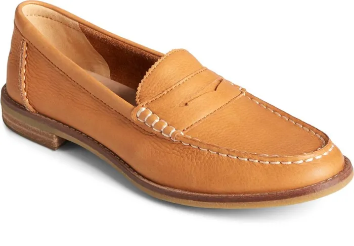 Men Seaport Penny Leather Loafer Tan Sperry Active