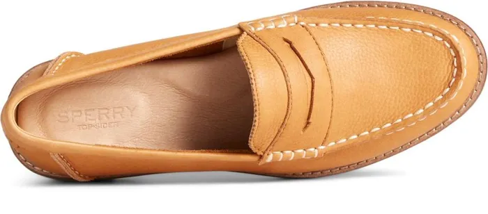 Men Seaport Penny Leather Loafer Tan Sperry Active