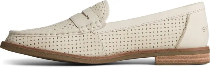 Men Seaport Perforated Penny Loafer Ivory Sperry Active Men Seaport Perforated Penny Loafer Ivory Sperry Active
