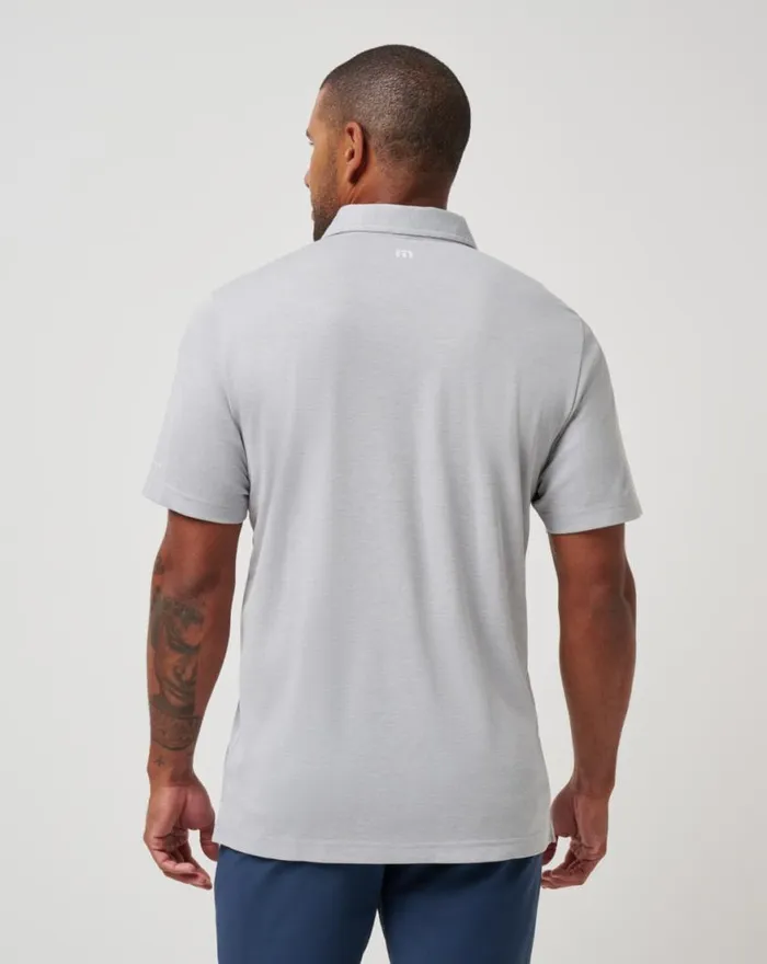 Men SEATTLE MARINERS PLAYOFF PITCH POLO Heather Grey TravisMathew Polos