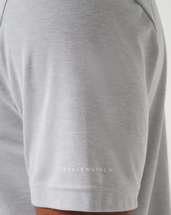Men SEATTLE MARINERS PLAYOFF PITCH POLO Heather Grey TravisMathew Polos