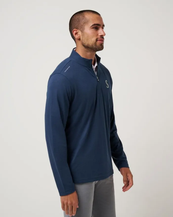 Men SEATTLE MARINERS TIME TO TAILGATE QUARTER ZIP Navy TravisMathew Quarter Zips