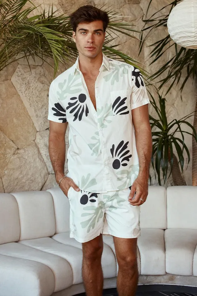 Men Sets Runaway The Label PARADISO SHIRT White Floral