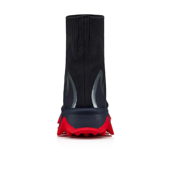 Men Sharky Sock Man Sneakers 8211 Mesh 8211 Rock Grey Christian Louboutin High Top Sneakers