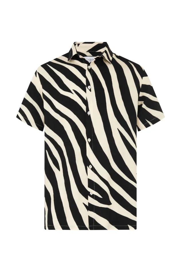 Men Shirts Runaway The Label ABE SHIRT Black Zebra