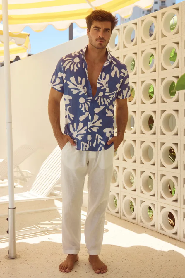 Men Shirts Runaway The Label BOTANICA SHIRT Steel