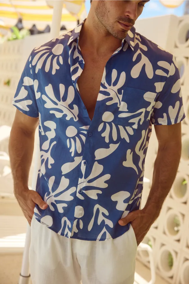 Men Shirts Runaway The Label BOTANICA SHIRT Steel
