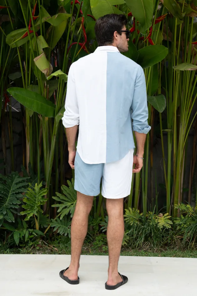 Men Shirts Runaway The Label CALEB SHIRT Sky Bluewhite