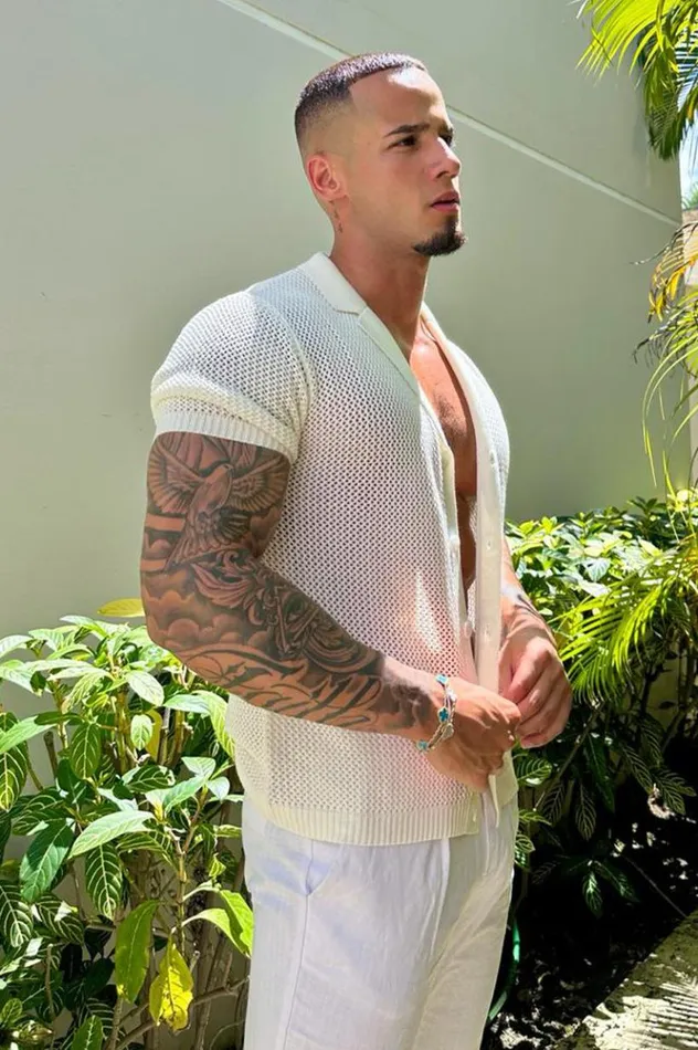 Men Shirts Runaway The Label CASPER KNIT SHIRT White