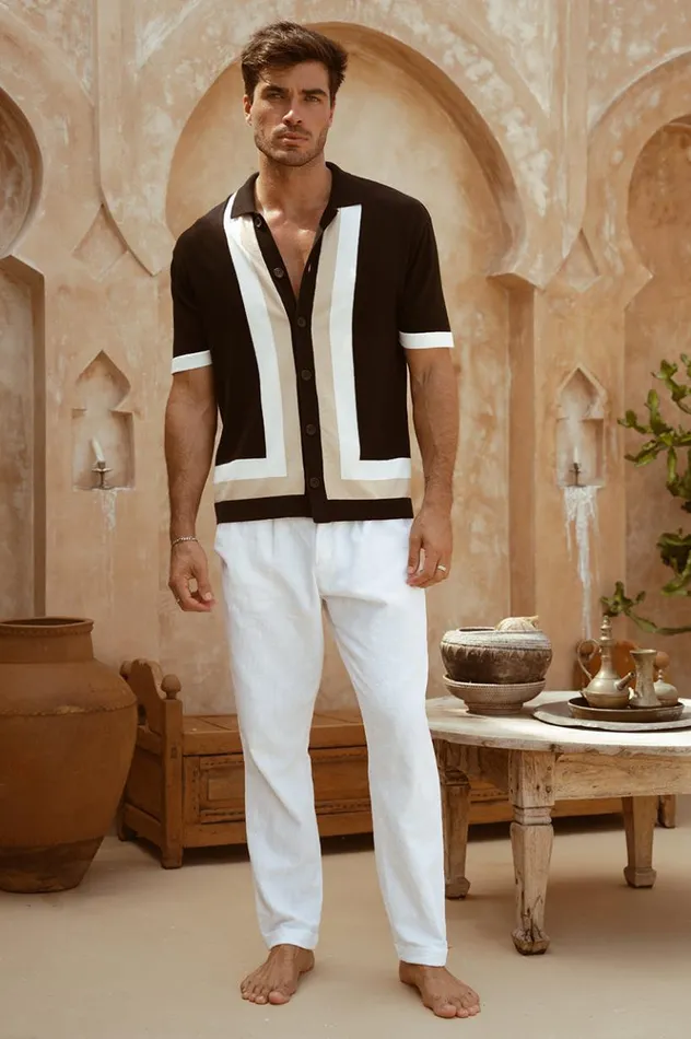 Men Shirts Runaway The Label DARIUS SHIRT Black Multi