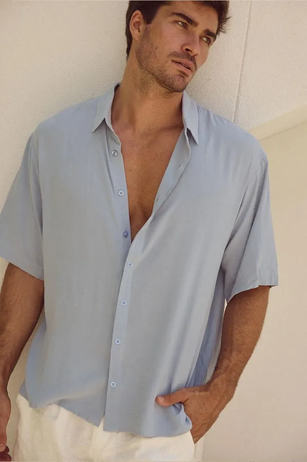 Men Shirts Runaway The Label JAYDEN SHIRT Blue