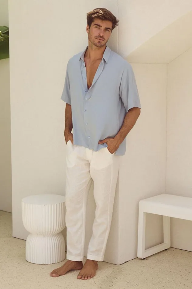 Men Shirts Runaway The Label JAYDEN SHIRT Blue