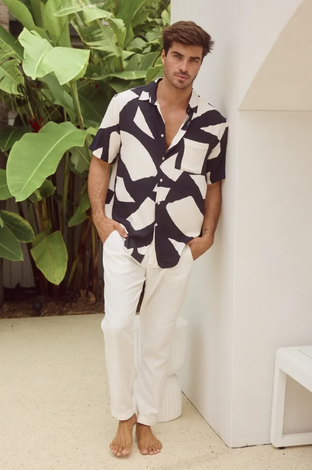 Men Shirts Runaway The Label LAZURE SHIRT Black Stone