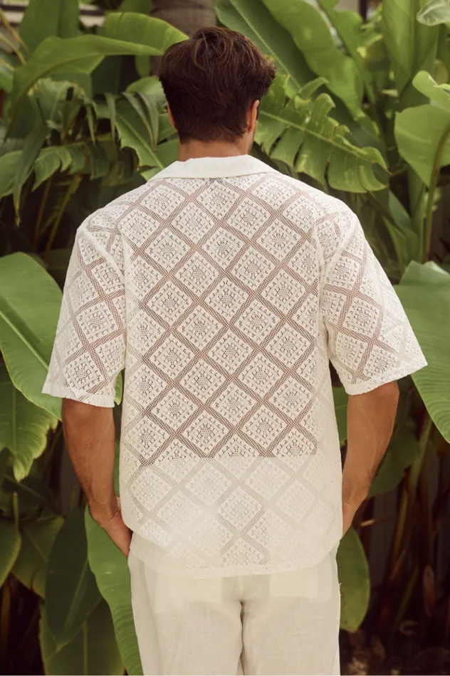 Men Shirts Runaway The Label TULUM SHIRT Ivory