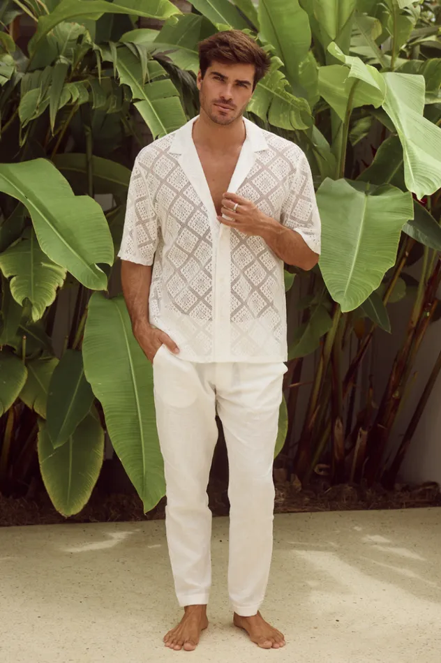 Men Shirts Runaway The Label TULUM SHIRT Ivory