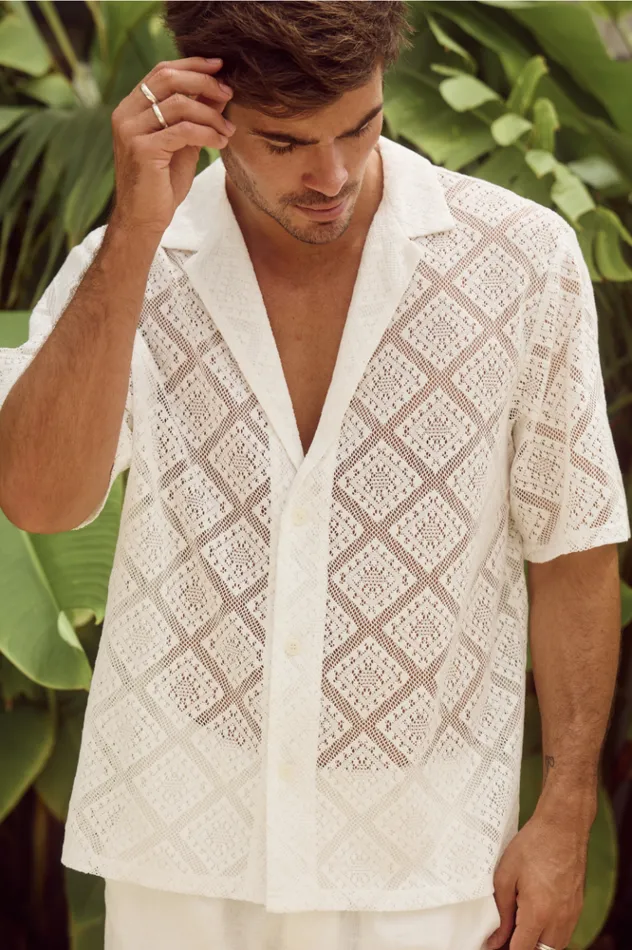 Men Shirts Runaway The Label TULUM SHIRT Ivory