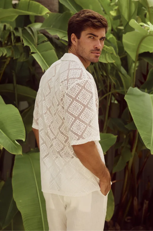 Men Shirts Runaway The Label TULUM SHIRT Ivory