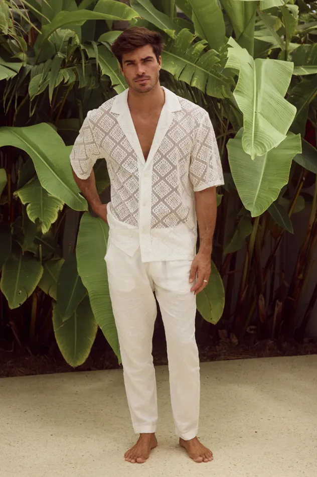 Men Shirts Runaway The Label TULUM SHIRT Ivory