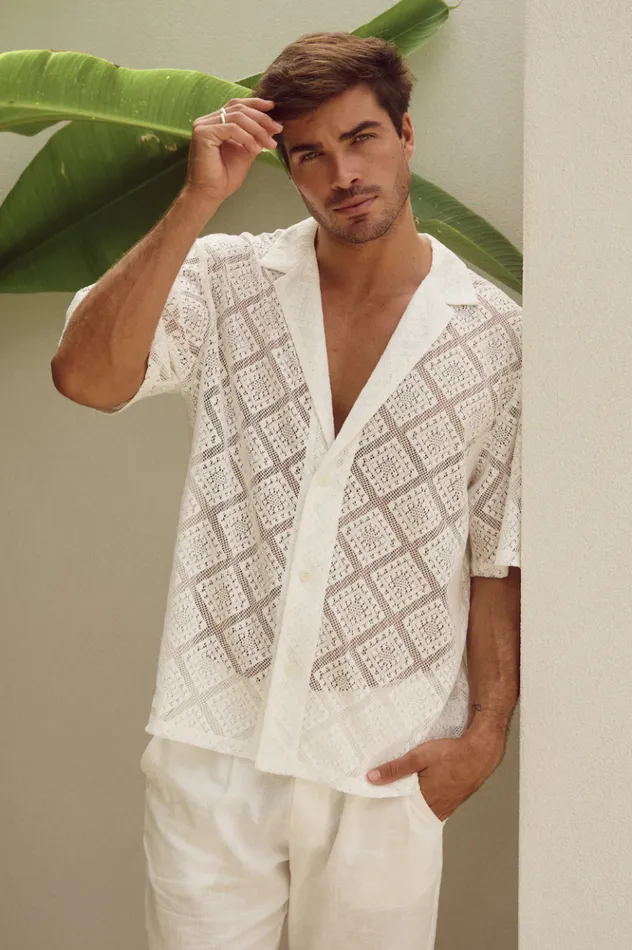 Men Shirts Runaway The Label TULUM SHIRT Ivory
