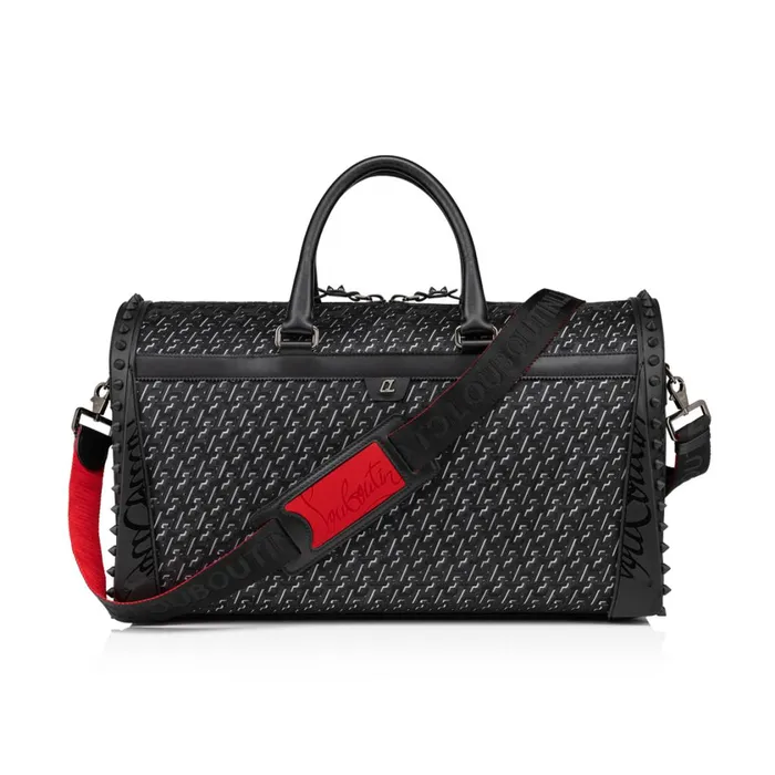 Men Sneakender Medium Travel Bag 8211 Coated Canva Techno CL And Rubber 8211 Black Black Christian Louboutin Travel Bags Men Sneakender Medium Travel Bag 8211 Coated Canva Techno CL And Rubber 8211 Black Black Christian Louboutin Travel Bags