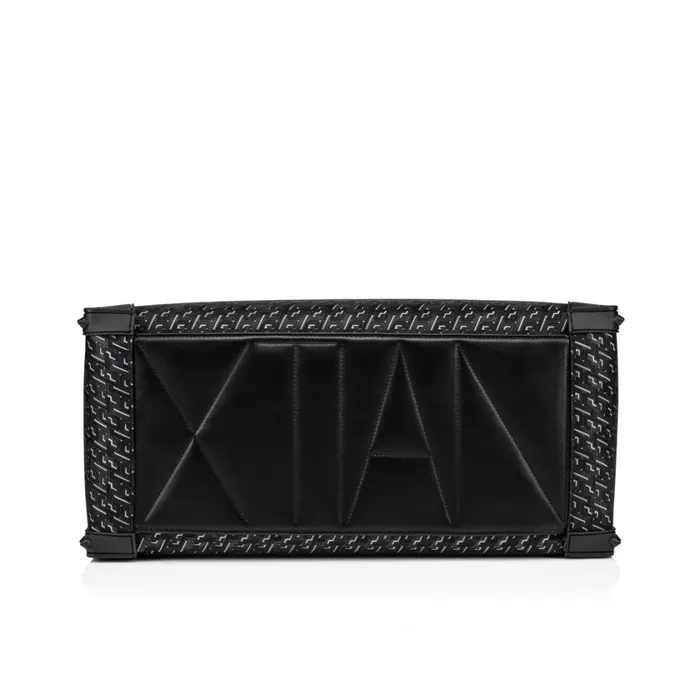 Men Sneakender Medium Travel Bag 8211 Coated Canva Techno CL And Rubber 8211 Black Black Christian Louboutin Travel Bags