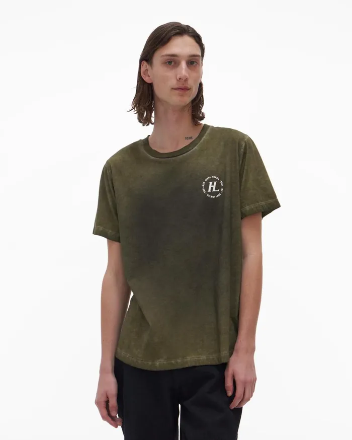Men Sprayed Tee Birch Greencharcoal Helmut Lang TShirts