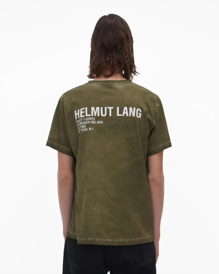Men Sprayed Tee Birch Greencharcoal Helmut Lang TShirts