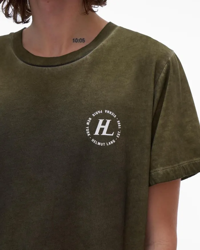Men Sprayed Tee Birch Greencharcoal Helmut Lang TShirts