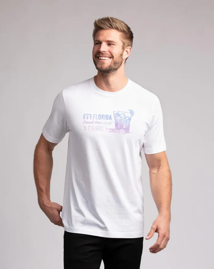 Men SPRING BREAK TEE White TravisMathew Tees