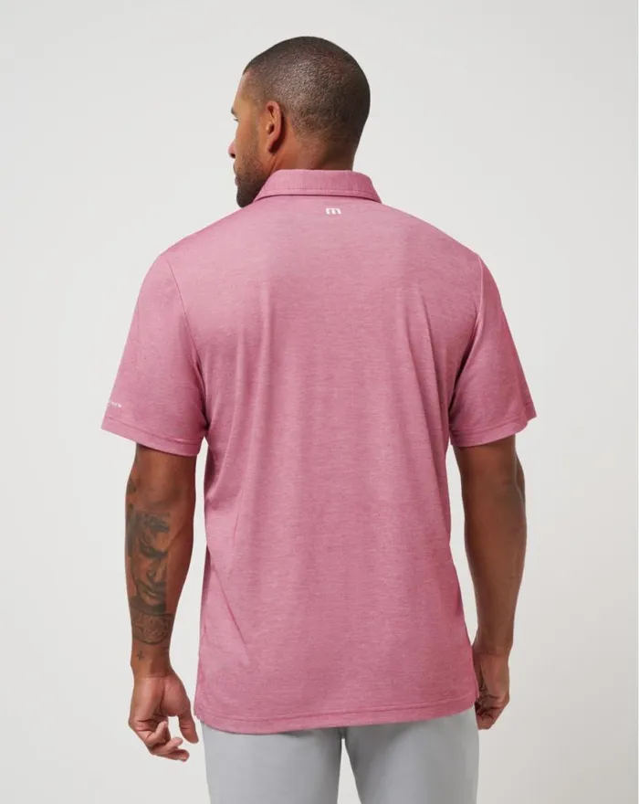 Men ST LOUIS CARDINALS PLAYOFF PITCH POLO Heather Red TravisMathew Polos