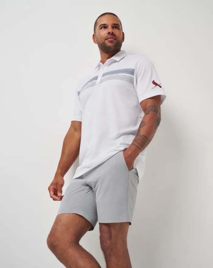 Men ST LOUIS CARDINALS TOP RECRUIT POLO White TravisMathew Polos