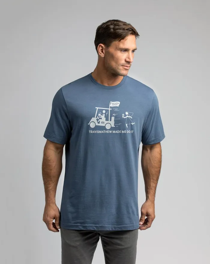 Men STRAIGHT UP TEE Vintage Indigo TravisMathew Tees
