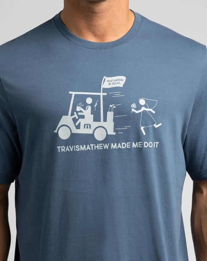 Men STRAIGHT UP TEE Vintage Indigo TravisMathew Tees