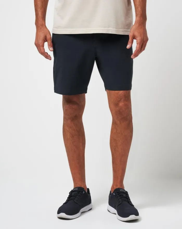 Men STRETCHKNIT SHORT 8IN Black TravisMathew Shorts