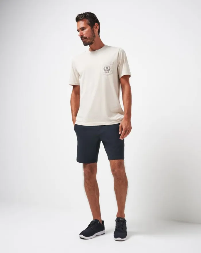 Men STRETCHKNIT SHORT 8IN Black TravisMathew Shorts
