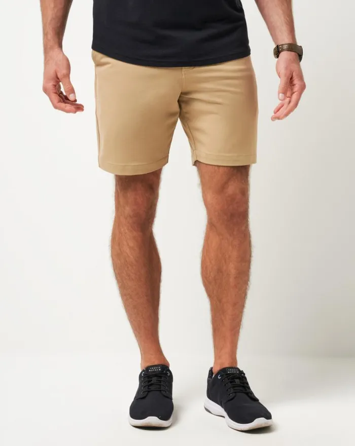 Men STRETCHKNIT SHORT 8IN Khaki TravisMathew Shorts