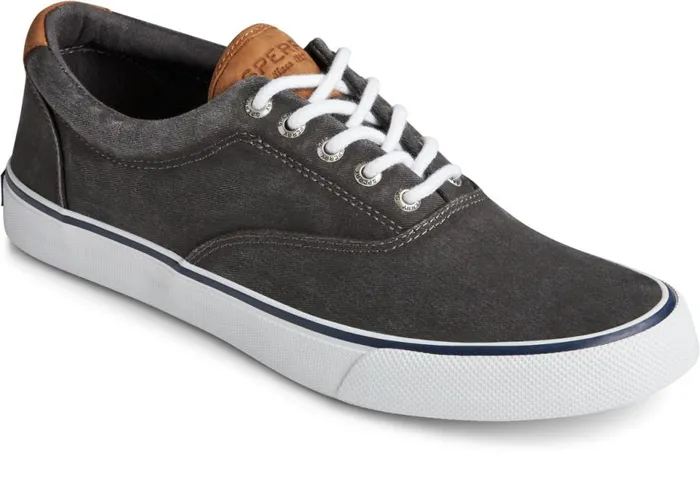 Men Striper II CVO Sneaker Salt Washed Black Sperry Sneakers Men Striper II CVO Sneaker Salt Washed Black Sperry Sneakers