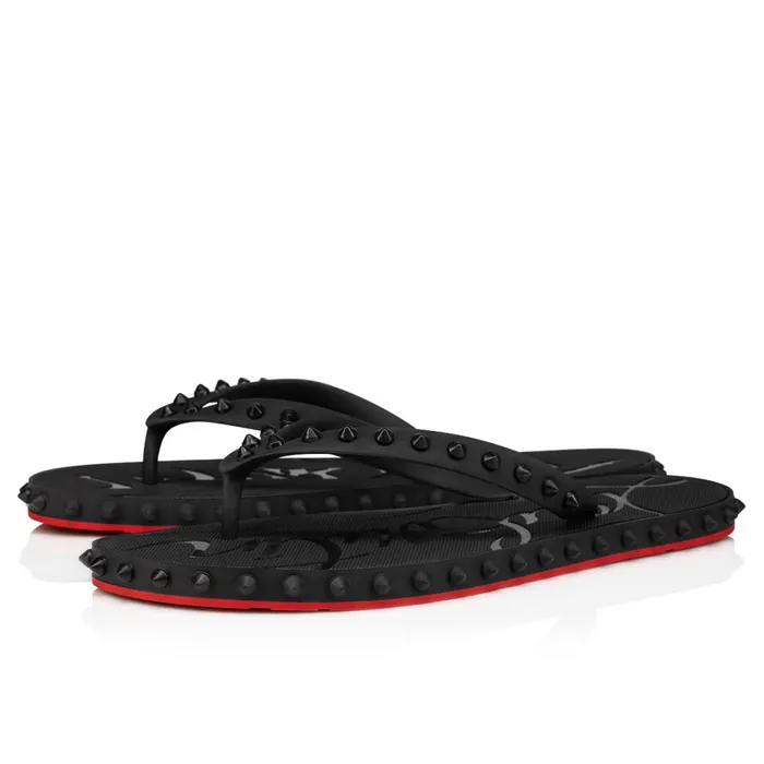 Men Super Loubi Flip Man Flipflops 8211 Rubber 8211 Black Black Christian Louboutin Sandals and Espadrilles Men Super Loubi Flip Man Flipflops 8211 Rubber 8211 Black Black Christian Louboutin Sandals and Espadrilles