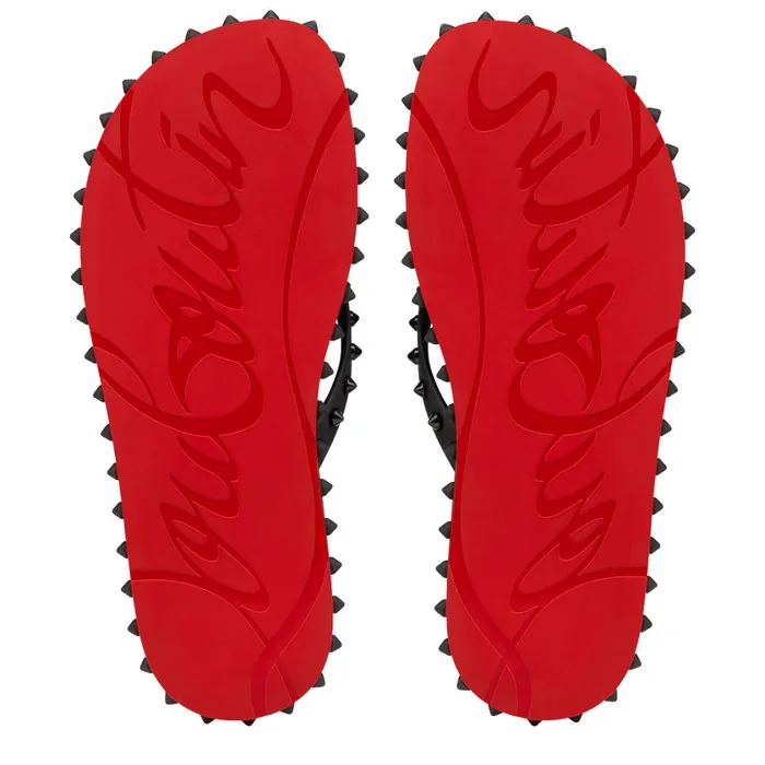 Men Super Loubi Flip Man Flipflops 8211 Rubber 8211 Black Black Christian Louboutin Sandals and Espadrilles